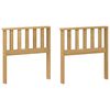 vidaXL Armlehnen Modul 2 pcs Wei&szlig; 60 x 6 x 61 cm Massivholz Akazie
