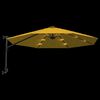 vidaXL Wand-Sonnenschirm mit LEDs Gelb 290 cm