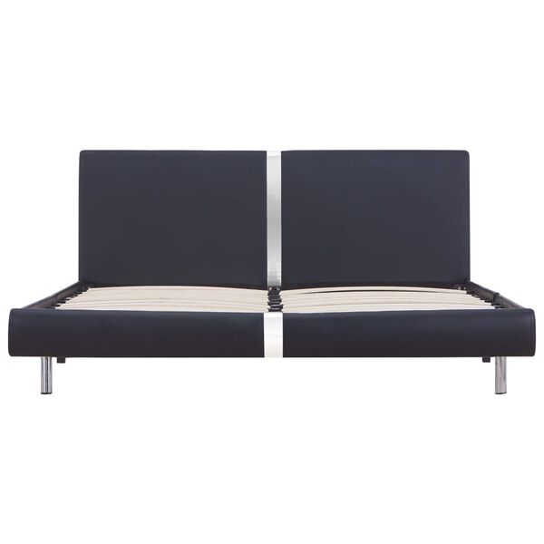 vidaXL Bettgestell Schwarz Kunstleder 120 x 200 cm