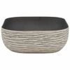 vidaXL Aufsatzwaschbecken Grau Schwarz Rechteck 48x37,5x13,5cm Keramik