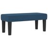 vidaXL Boxspringbett mit Matratze mit Kopfteil Blau 100 x 200 cm Stoff