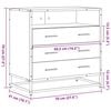 vidaXL Schubladenschrank Schwarz 70x41x70 cm Holzwerkstoff