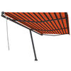 vidaXL Standmarkise Manuell Einziehbar 600x300 cm Orange/Braun