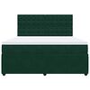 vidaXL Boxspringbett mit Matratze Dunkelgr&uuml;n 180x200 cm Samt