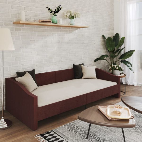 vidaXL Tagesbett mit Matratze USB Lila Stoff 90x200 cm