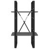 vidaXL B&uuml;cherregal 2 F&auml;cher Grau 40x30x70 cm Holzwerkstoff
