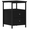 vidaXL Nachttische 2 Stk. Schwarze Eiche 34x35,5x50 cm Holzwerkstoff