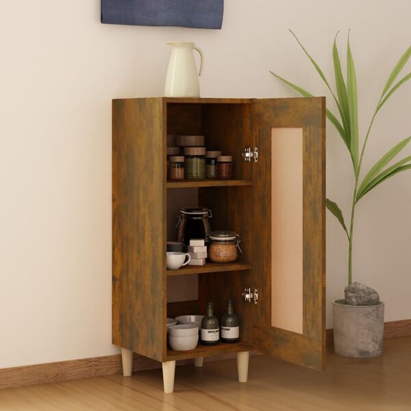 vidaXL Sideboard Räuchereiche 34,5x34x90 cm Holzwerkstoff