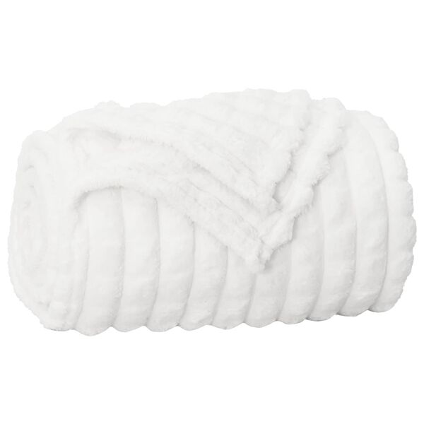 vidaXL &Uuml;berwurfdecke Wei&szlig; 200 x 150 cm Fleece