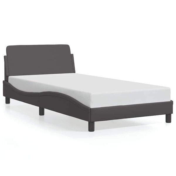 vidaXL Bettgestell "Dover" Grau 100x200 cm Kunstleder