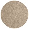 vidaXL Teppich ZIZUR Beige &Oslash; 90 cm Jute-Optik Indoor und Outdoor