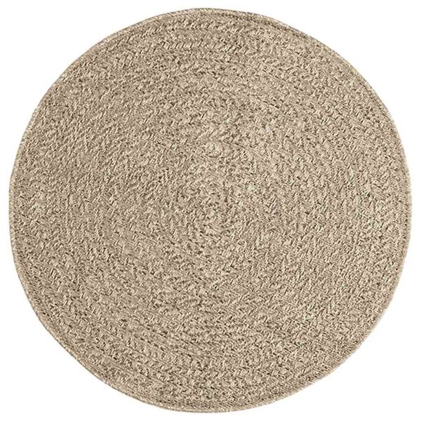 vidaXL Teppich ZIZUR Beige &Oslash; 90 cm Jute-Optik Indoor und Outdoor