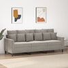 vidaXL 3-Sitzer-Sofa Hellgrau 180 cm Samt