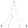 vidaXL LED Weihnachtsbaum mit Erdspie&szlig;en Warmes Wei&szlig; 182 cm Metall