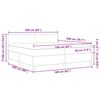 vidaXL Boxspringbett Dunkelgrau und Wei&szlig; 160 x 200 cm Cordstoff