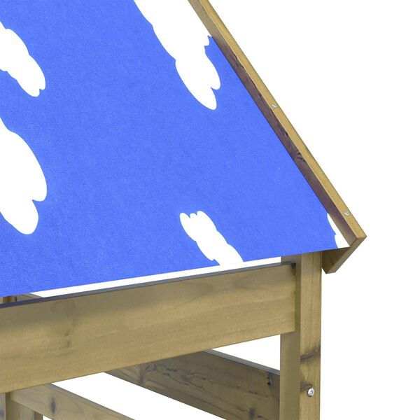 vidaXL Spielturm Braun 52,5 x 85 x 265 cm Massives impr&auml;gniertes Holz