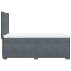 vidaXL Boxspringbett mit Matratze Dunkelgrau 90x190 cm Samt