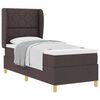 vidaXL Boxspringbett mit Matratze Dunkelgrau 90x190 cm Dunkelbraun