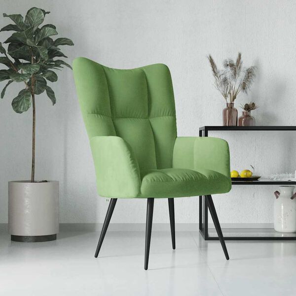 vidaXL Relaxsessel Hellgr&uuml;n Samt