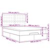vidaXL Ottoman-Bett mit Matratzen Dunkelgrau 140x200 cm Samt