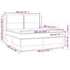 vidaXL Boxspringbett mit Matratze Schwarz 180x200 cm Kunstleder