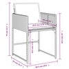 vidaXL 15-tlg. Garten-Essgruppe mit Kissen Schwarz Poly Rattan