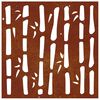 vidaXL Garten-Wanddeko 55x55 cm Cortenstahl Bambus-Design
