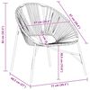 vidaXL Gartenstuhl-Set 3-tlg. Schwarz Poly Rattan