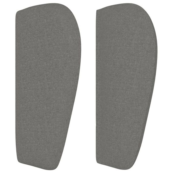 vidaXL Kopfteil mit Ohren Dunkelgrau 147x23x78/88 cm Stoff