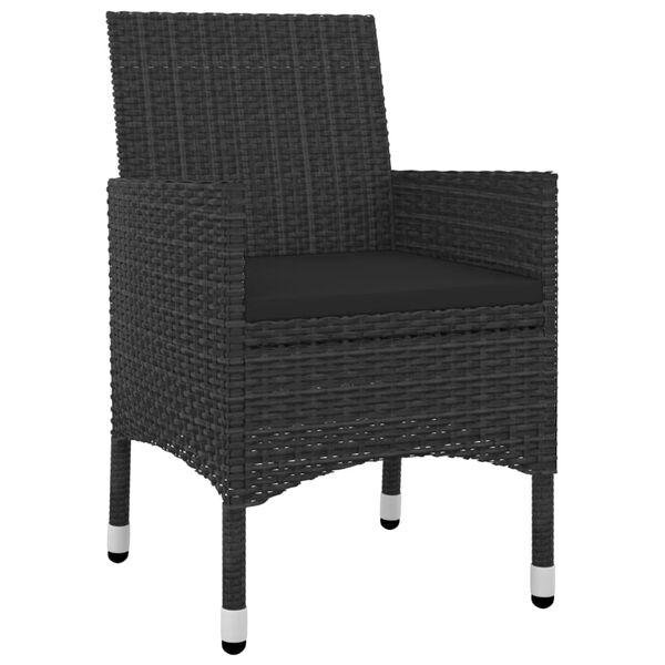 vidaXL 9-tlg. Garten-Essgruppe mit Kissen Poly Rattan und Glas