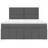 vidaXL Boxspringbett mit Matratze Dunkelgrau 180x200 cm Stoff