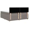 vidaXL Boxspringbett mit Matratze Taupe 200x200 cm Stoff