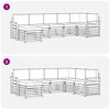 vidaXL Ecksofa Set 7 pcs Natur und Anthrazit Massivholz Akazie