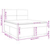 vidaXL Boxspringbett mit Matratze Schwarz 180x200 cm Stoff