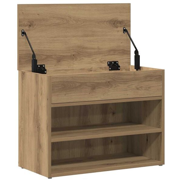 vidaXL Schuhbank Artisan-Eiche 60x30x45 cm Holzwerkstoff