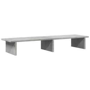 vidaXL Monitorst&auml;nder Betongrau 100x27x15 cm Holzwerkstoff