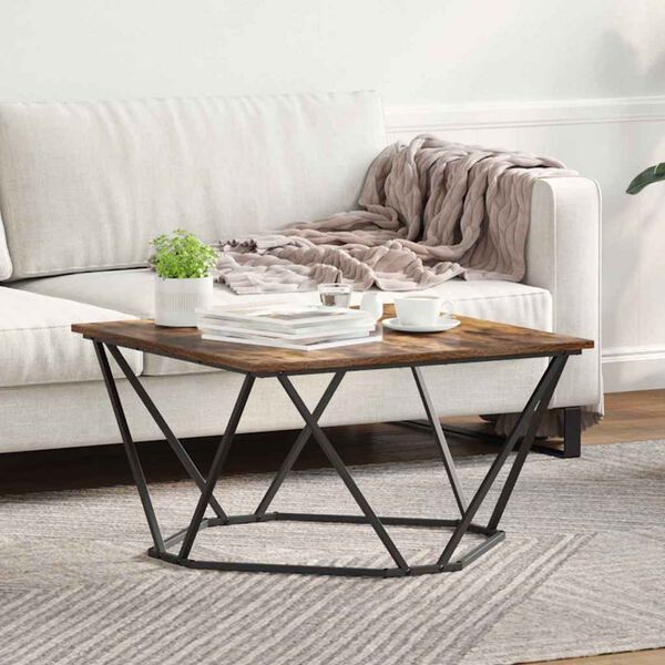 vidaXL Couchtisch Ger&auml;ucherte Eiche 80 x 80 x 45 cm