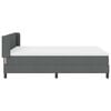 vidaXL Boxspringbett mit Matratze Dunkelgrau 190 x 140 cm Polyester