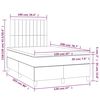 vidaXL Boxspringbett mit Matratze & LED Creme 120x200 cm Stoff
