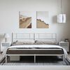 vidaXL Bettgestell mit Kopfteil Metall Wei&szlig; 183x213 cm