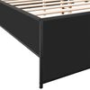 vidaXL Bettgestell Schwarz 200x200 cm Holzwerkstoff und Metall