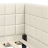 vidaXL Eckbettgestell mit Matratze mit Kopfteil 2 pcs Creme Samt