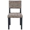 vidaXL Esszimmerstuhl 2 pcs Schwarz gewaschen 46 x 55 x 84 cm