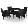 vidaXL M&ouml;belset 5 stk. Schwarz