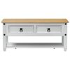 vidaXL Couchtisch Wei&szlig; 100 x 48 x 45 cm Massives Kiefernholz