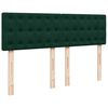 vidaXL Boxspringbett mit Matratze Dunkelgr&uuml;n 140x190 cm Samt