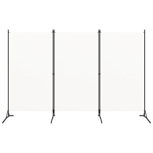 vidaXL 3-tlg. Raumteiler Wei&szlig; 260x180 cm Stoff