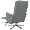 vidaXL Massagesessel mit Fu&szlig;hocker Hellgrau Stoff