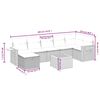 vidaXL 8-tlg. Garten-Sofagarnitur mit Kissen Beige Poly Rattan
