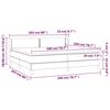 vidaXL Boxspringbett mit Matratze Dunkelgrau 200x200 cm Stoff